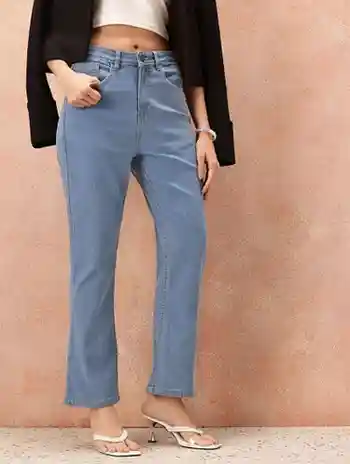 All About You Women's Straight Fit Stretchable Jeans
